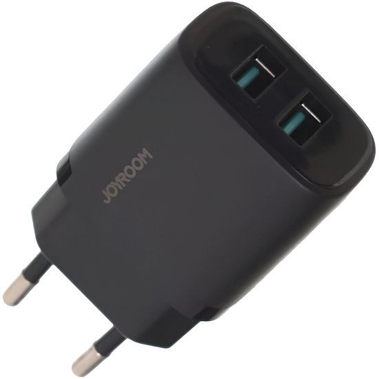 Charger Mobile Joyroom Dual Usb Mini Fast Charging 2.4A L-2A123 Black